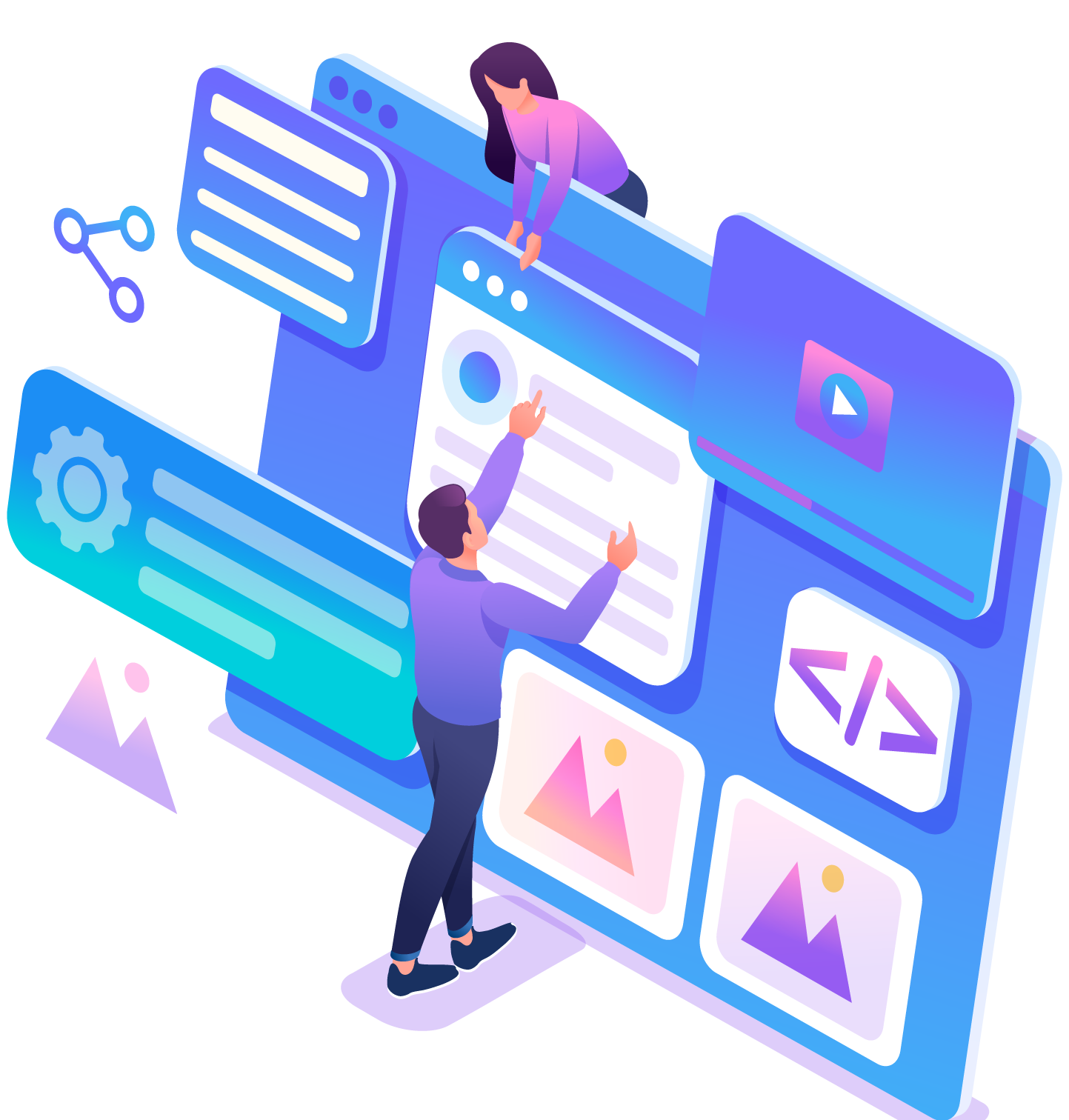 Website Design & Development Illustration